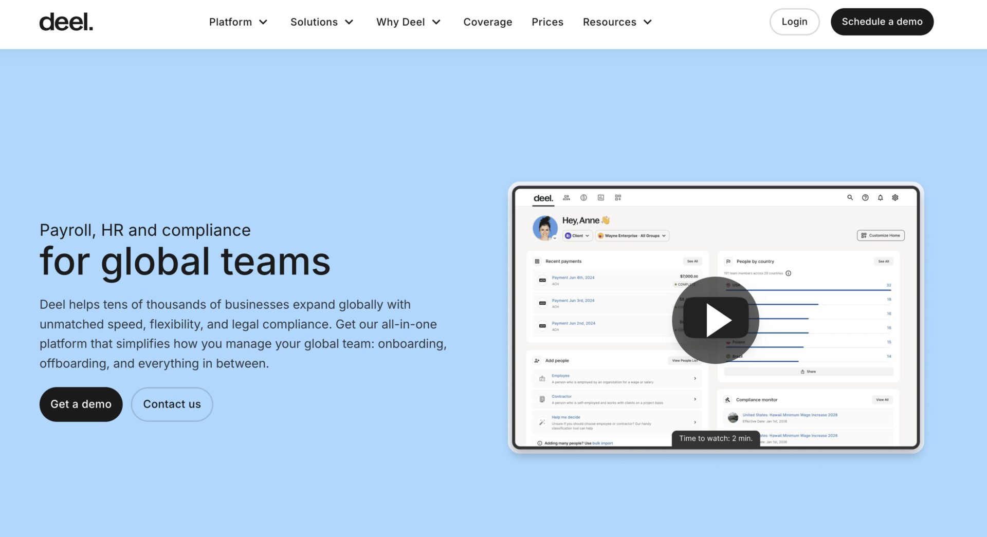 Deel Global Payroll and EOR