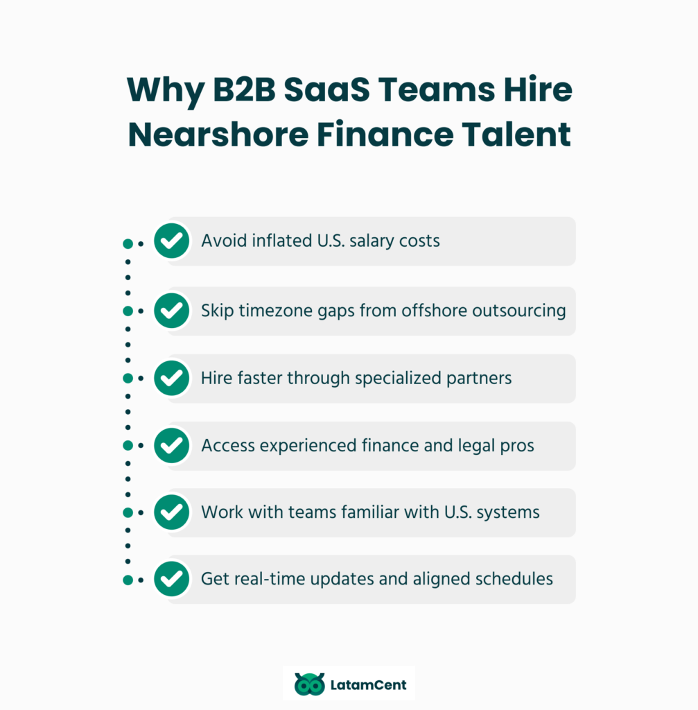 Why B2B SaaS teams hire nearshore finance talent