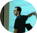 Junior Engineer explaining code