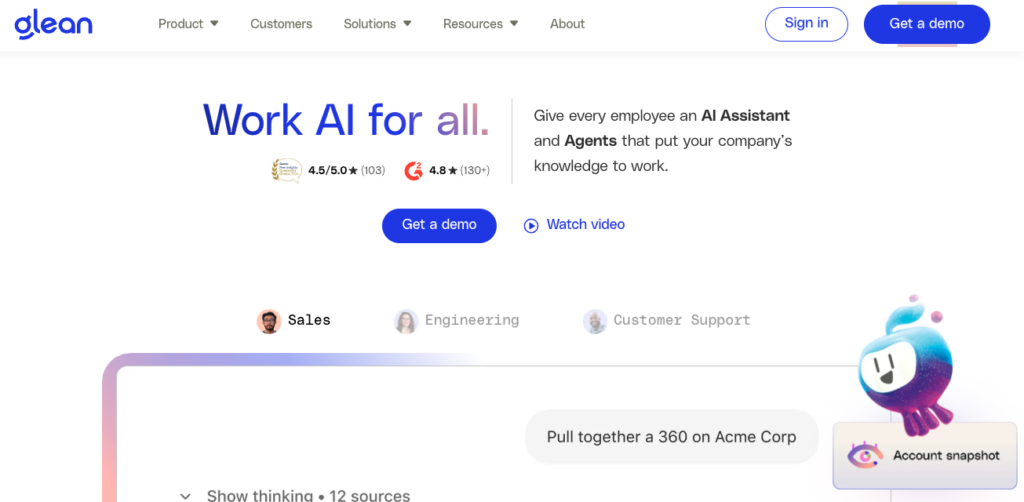 Glean (Enterprise Search & AI Assist)