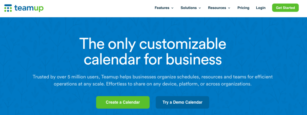 Teamup (Calendar with Auto Time Zone Conversion)