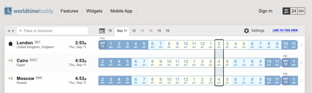 World Time Buddy (Visual Time Zone Converter & Scheduler)