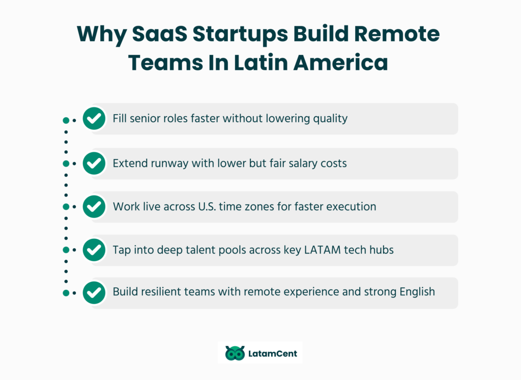 Why SaaS startups build remote teams in Latin America