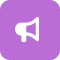 Megaphone icon representing clear communication